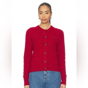 Ralph Lauren cable knit wool cashmere cardigan - size large